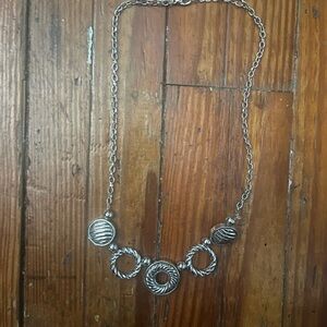 Silver necklace for women.
